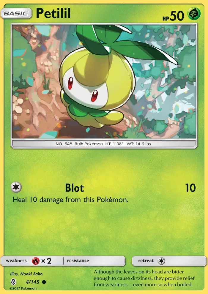 Petilil Common Pokemon card #4 from Guardians Rising