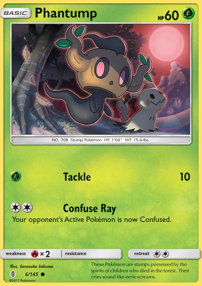 Phantump Common Pokemon card #6 from Guardians Rising