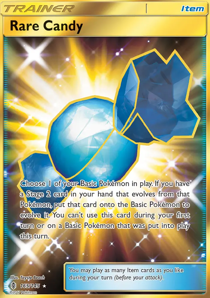 Rare Candy Secret Rare Pokemon card #165 from Guardians Rising