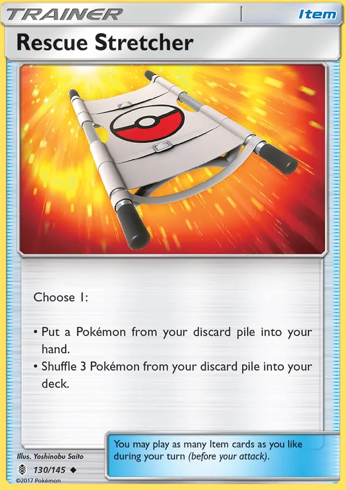 Rescue Stretcher Rare Pokemon card #130 from Guardians Rising