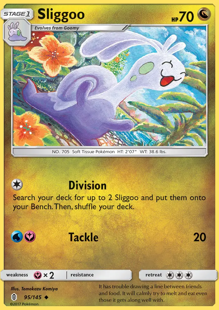 Sliggoo Uncommon Pokemon card #95 from Guardians Rising