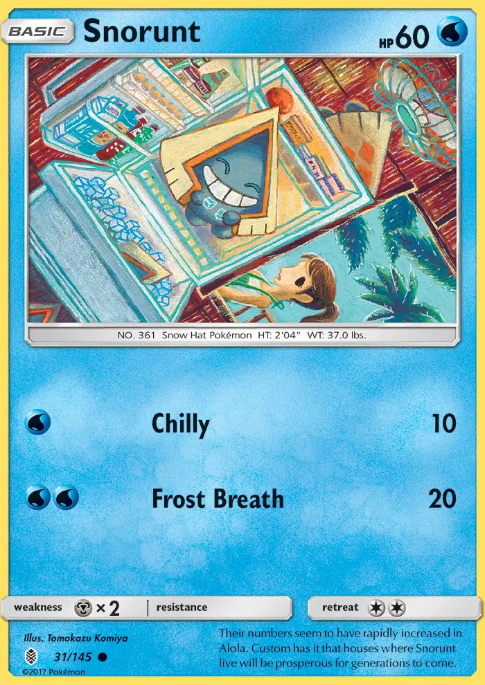 Snorunt Common Pokemon card #31 from Guardians Rising