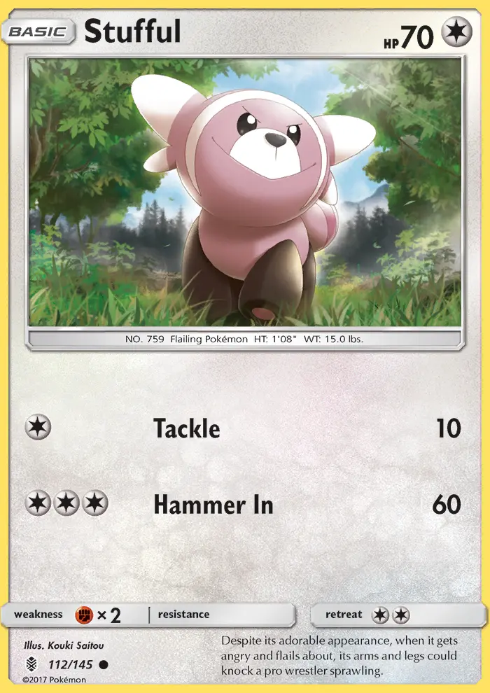 Stufful Common Pokemon card #112 from Guardians Rising