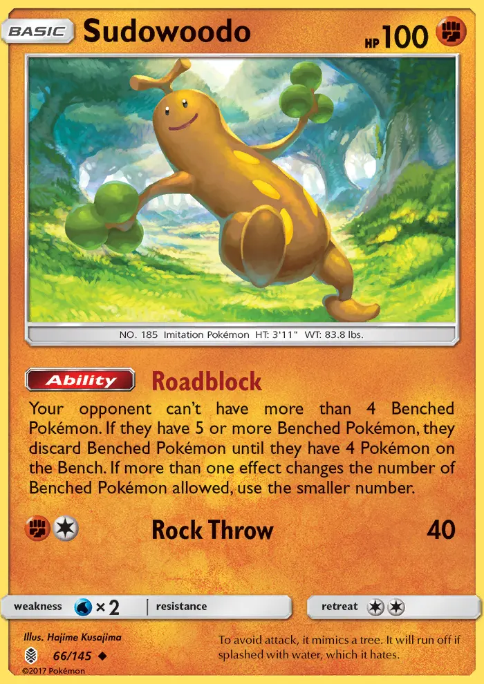 Sudowoodo Uncommon Pokemon card #66 from Guardians Rising