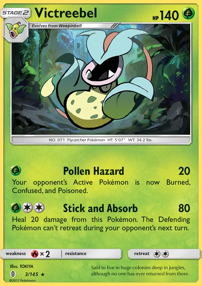 Victreebel Rare Pokemon card #3 from Guardians Rising