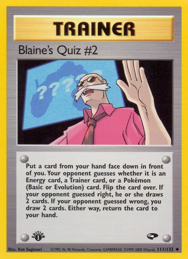 Blaine's Quiz #2 Uncommon Pokemon card #111 from Gym Challenge