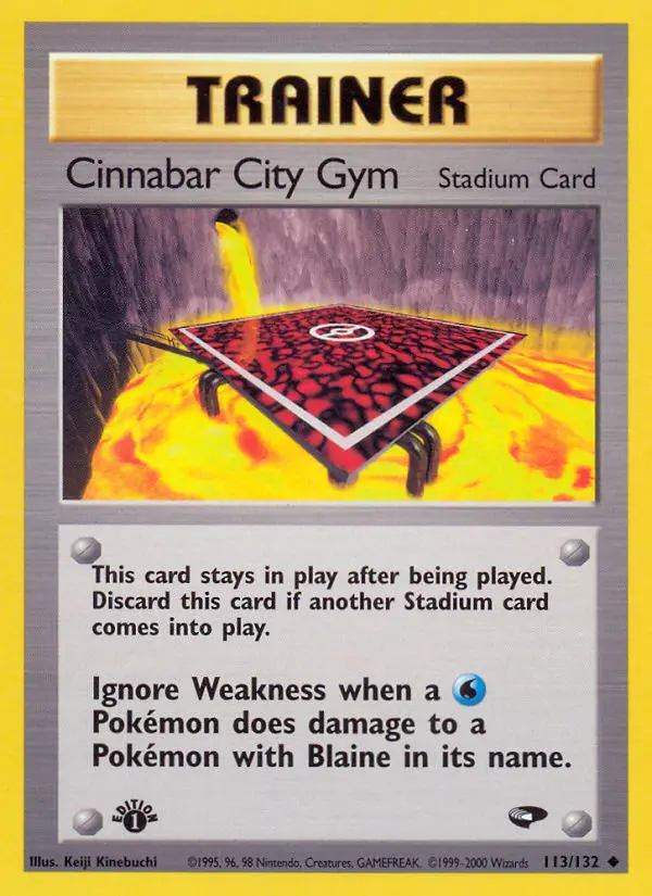 Cinnabar City Gym Uncommon Pokemon card #113 from Gym Challenge