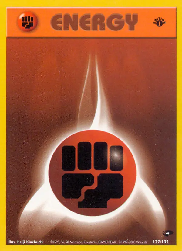 Fighting Energy Common Pokemon card #127 from Gym Challenge