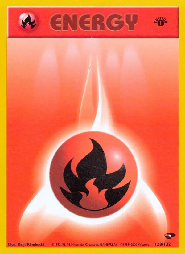 Fire Energy Common Pokemon card #128 from Gym Challenge