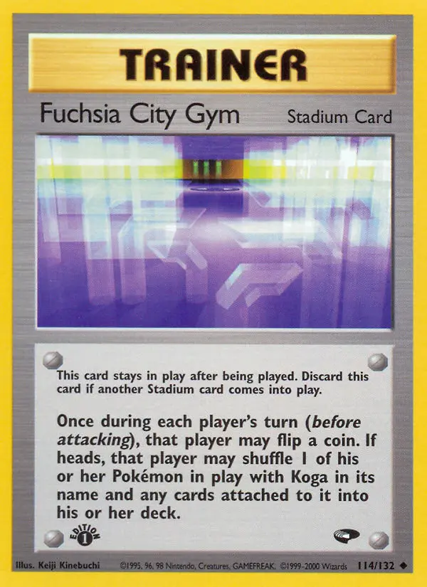 Fuchsia City Gym Uncommon Pokemon card #114 from Gym Challenge