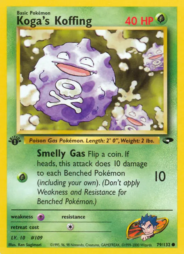 Koga's Koffing Common Pokemon card #79 from Gym Challenge
