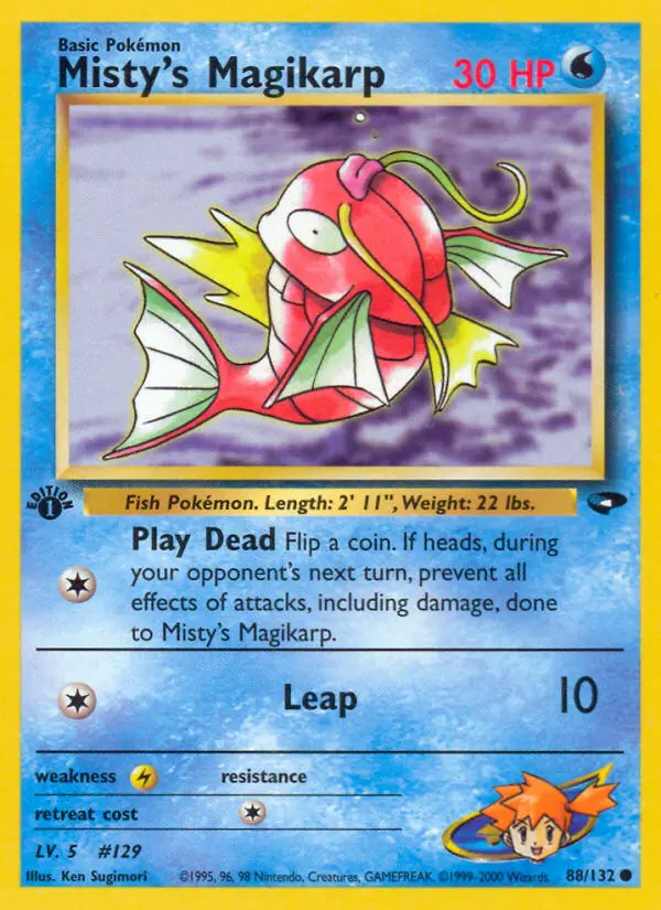 Misty's Magikarp Common Pokemon card #88 from Gym Challenge