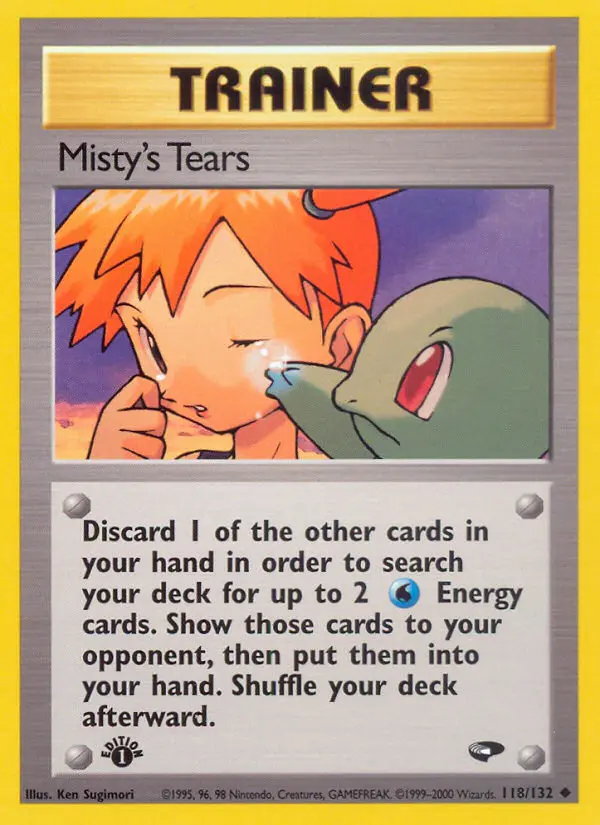 Misty's Tears Uncommon Pokemon card #118 from Gym Challenge