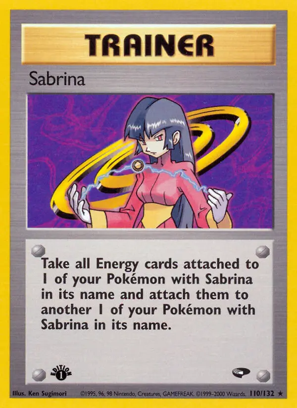 Sabrina Rare Pokemon card #110 from Gym Challenge