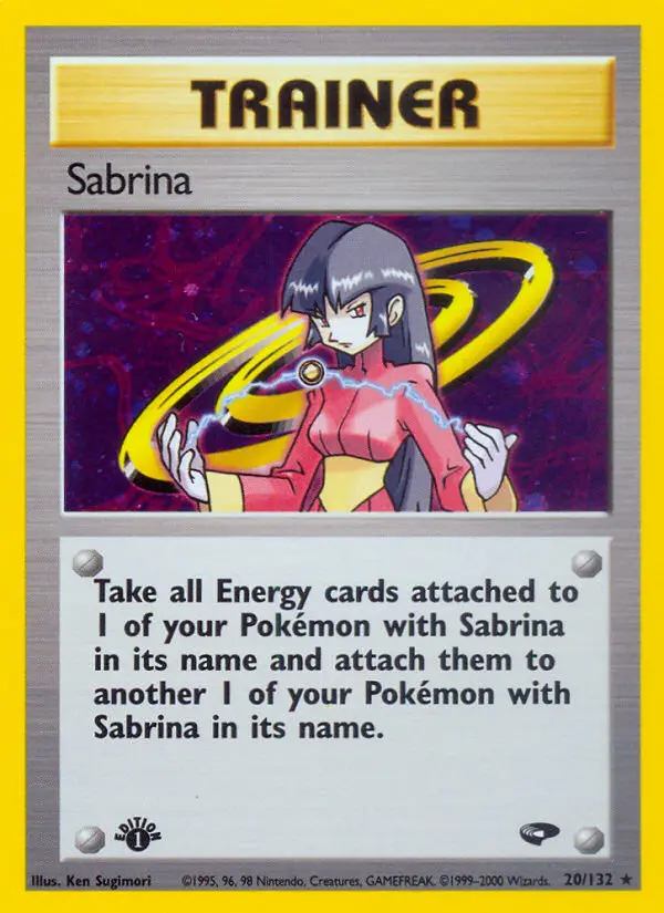 Sabrina Rare Holo Pokemon card #20 from Gym Challenge