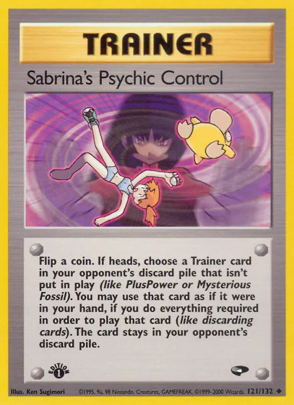 Sabrina's Psychic Control Uncommon Pokemon card #121 from Gym Challenge
