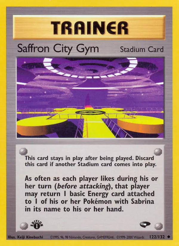 Saffron City Gym Uncommon Pokemon card #122 from Gym Challenge