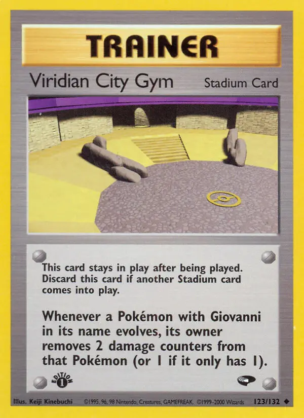 Viridian City Gym Uncommon Pokemon card #123 from Gym Challenge