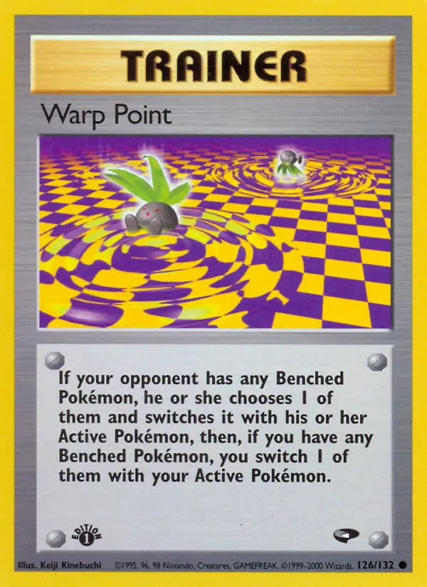 Warp Point Common Pokemon card #126 from Gym Challenge