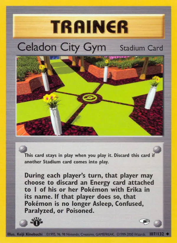 Celadon City Gym Uncommon Pokemon card #107 from Gym Heroes
