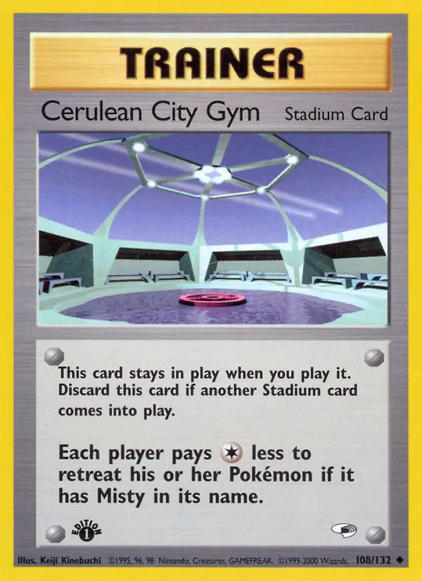 Cerulean City Gym Uncommon Pokemon card #108 from Gym Heroes