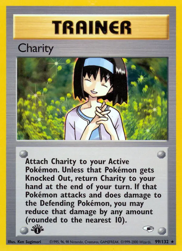Charity Rare Pokemon card #99 from Gym Heroes