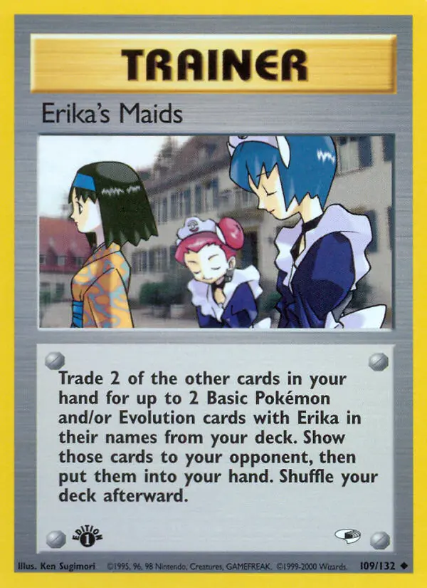 Erika's Maids Uncommon Pokemon card #109 from Gym Heroes