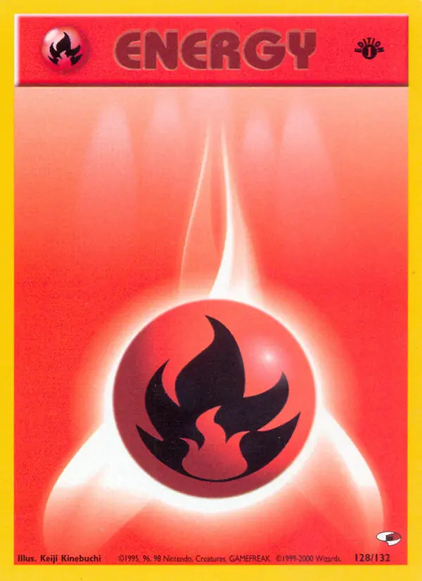 Fire Energy Common Pokemon card #128 from Gym Heroes