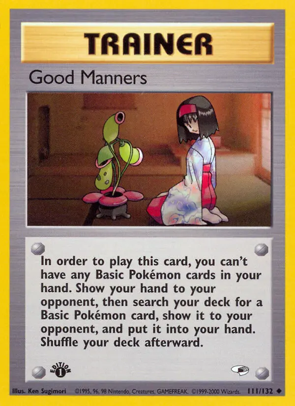 Good Manners Uncommon Pokemon card #111 from Gym Heroes