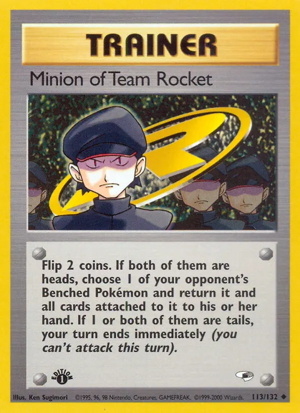 Minion of Team Rocket Uncommon Pokemon card #113 from Gym Heroes