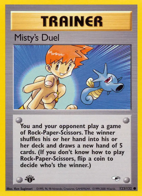 Misty's Duel Common Pokemon card #123 from Gym Heroes