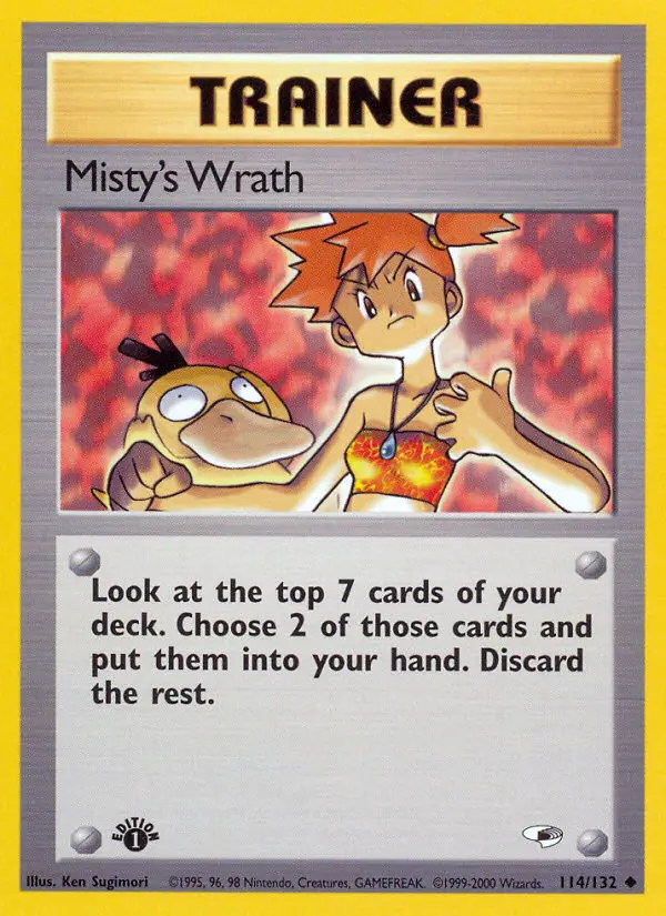 Misty's Wrath Uncommon Pokemon card #114 from Gym Heroes