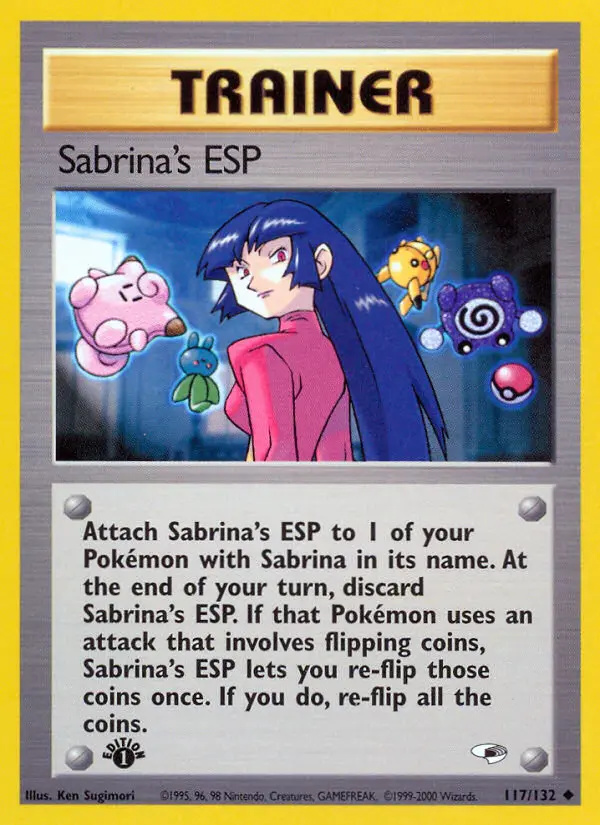 Sabrina's ESP Uncommon Pokemon card #117 from Gym Heroes