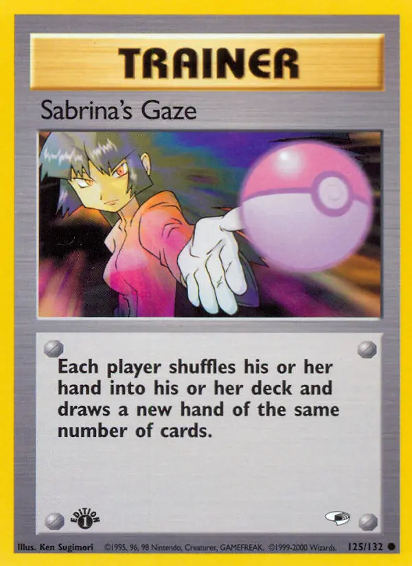 Sabrina's Gaze Common Pokemon card #125 from Gym Heroes
