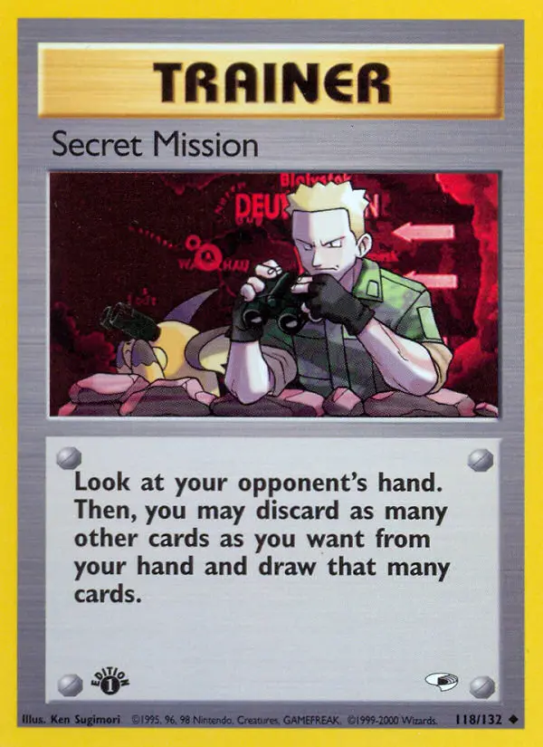 Secret Mission Uncommon Pokemon card #118 from Gym Heroes