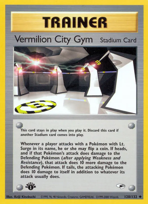 Vermilion City Gym Uncommon Pokemon card #120 from Gym Heroes