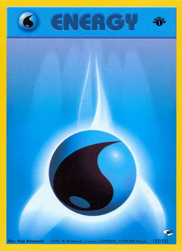 Water Energy Common Pokemon card #132 from Gym Heroes