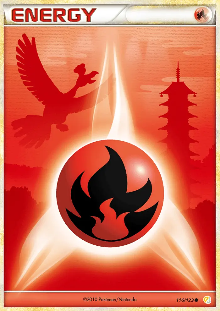 Fire Energy Common Pokemon card #116 from HeartGold SoulSilver