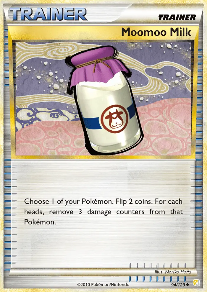 Moomoo Milk Uncommon Pokemon card #94 from HeartGold SoulSilver
