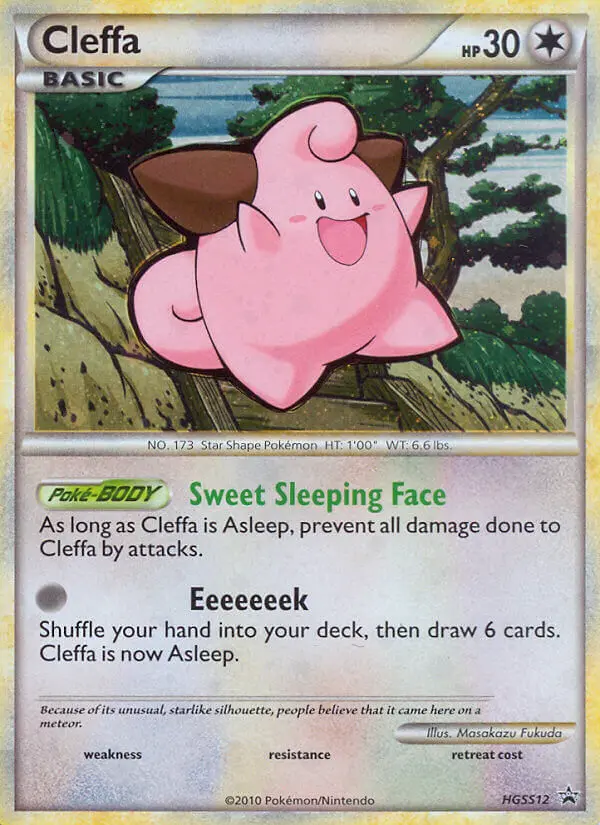 Cleffa Common Pokemon card #HGSS12 from HGSS Black Star Promos
