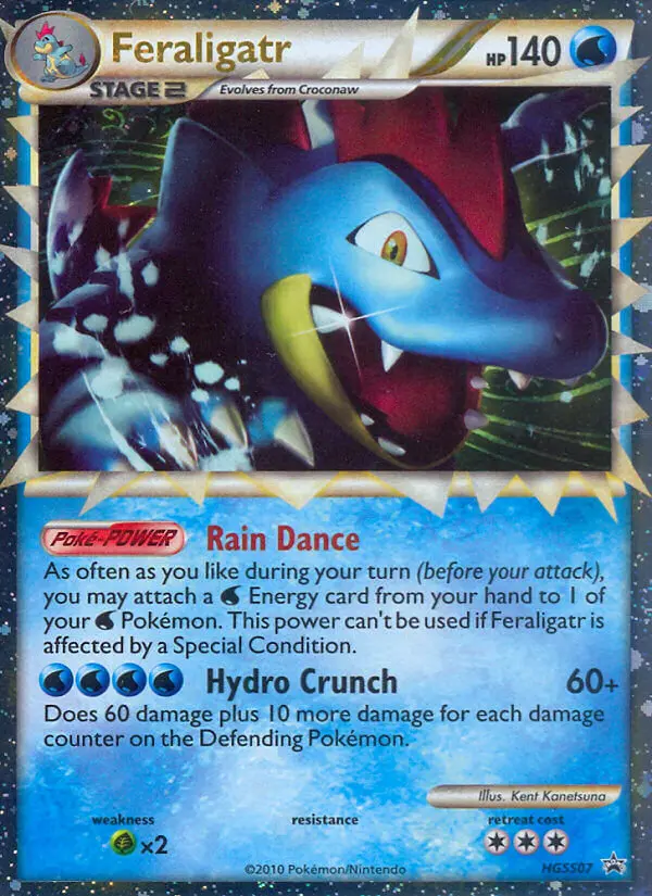 Feraligatr Common Pokemon card #HGSS07 from HGSS Black Star Promos