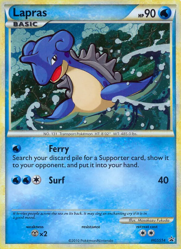Lapras Common Pokemon card #HGSS14 from HGSS Black Star Promos