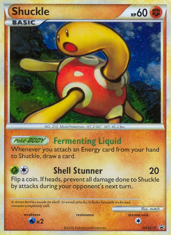 Shuckle Common Pokemon card #HGSS15 from HGSS Black Star Promos