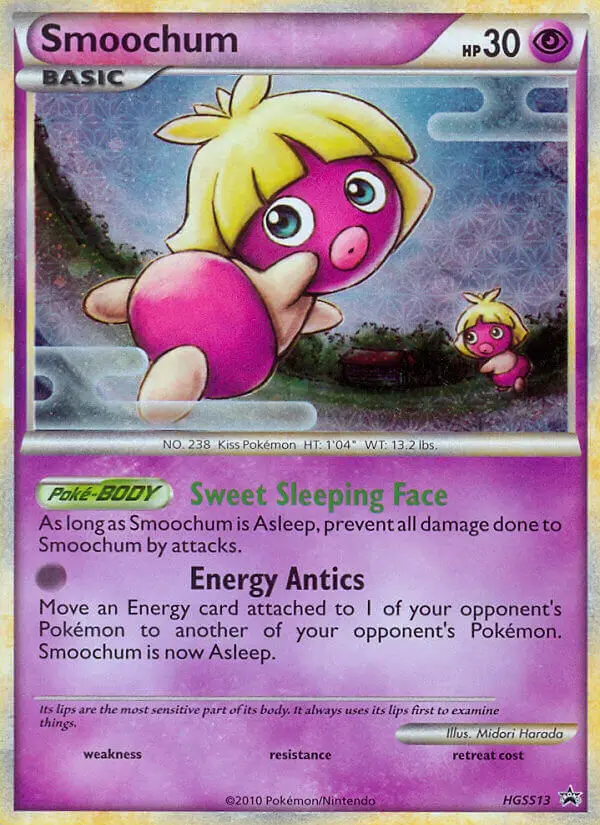 Smoochum Common Pokemon card #HGSS13 from HGSS Black Star Promos