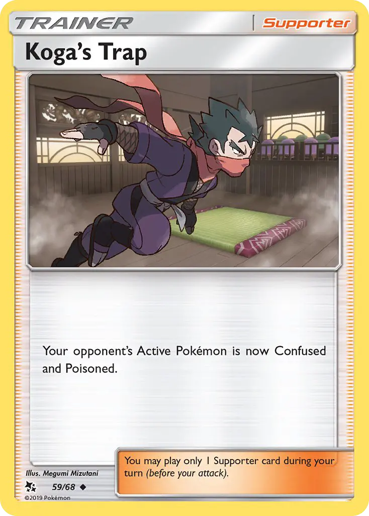 Koga’s Trap Uncommon Pokemon card #59 from Hidden Fates