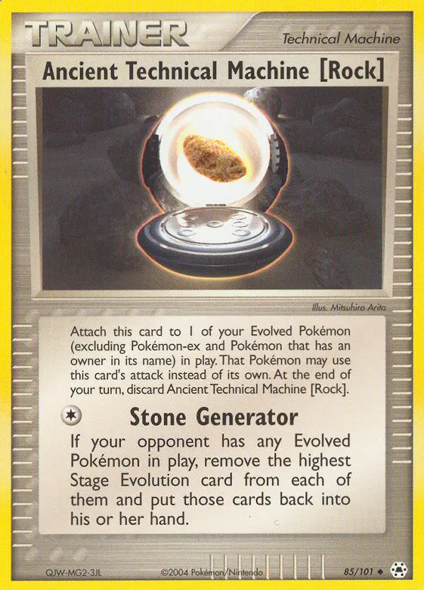 Ancient Technical Machine (Rock) Uncommon Pokemon card #85 from Hidden Legends