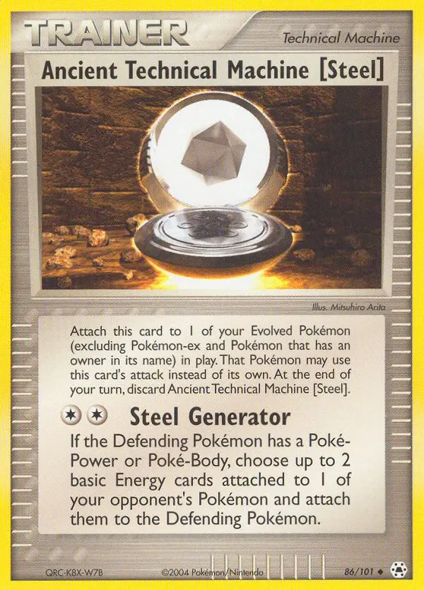 Ancient Technical Machine (Steel) Uncommon Pokemon card #86 from Hidden Legends