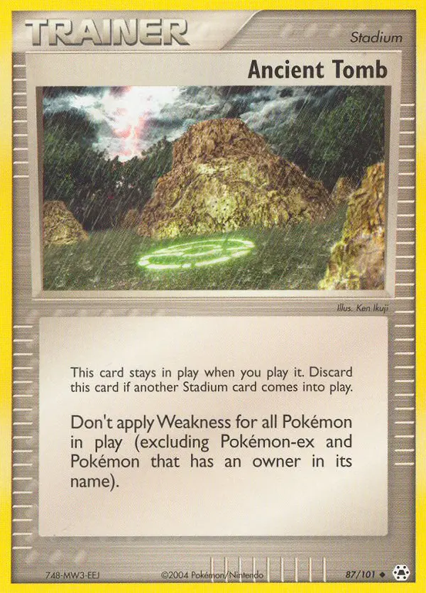 Ancient Tomb Uncommon Pokemon card #87 from Hidden Legends