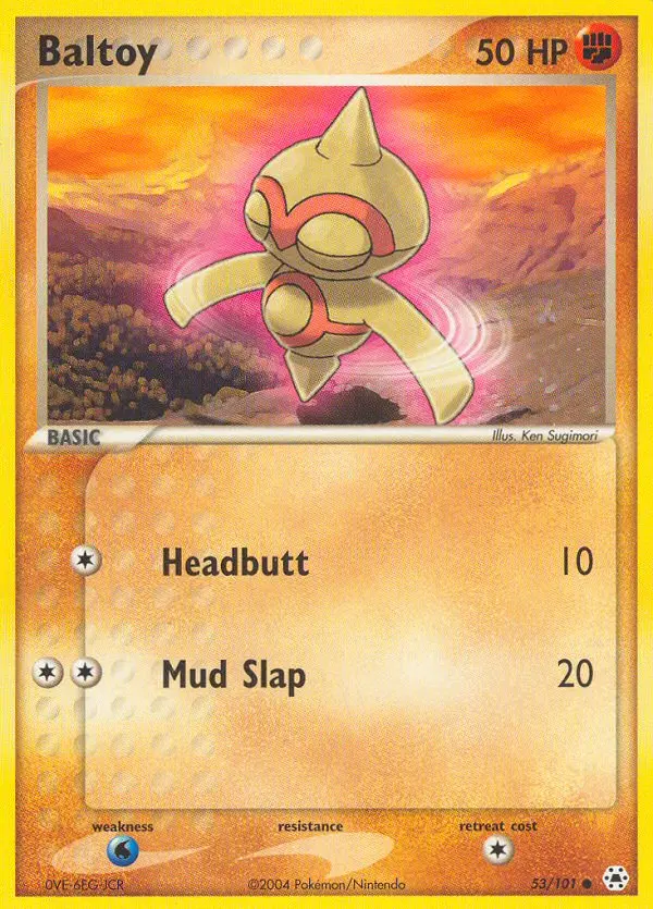Baltoy Common Pokemon card #53 from Hidden Legends