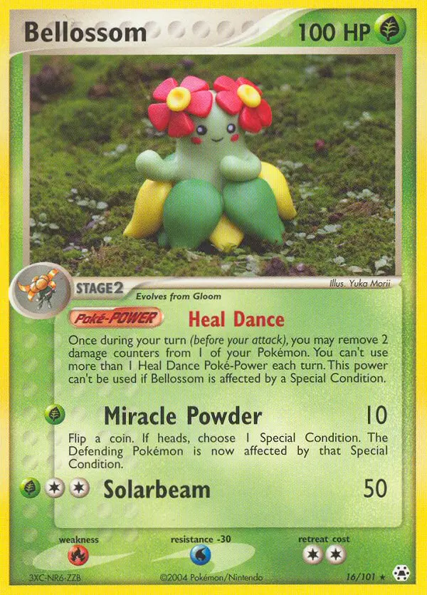 Bellossom Rare Pokemon card #16 from Hidden Legends